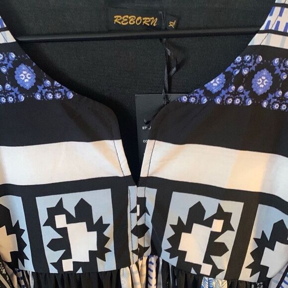 New Women’s Reborn Dress Sz XL Festive Casual Hippie Boho Classic Style Comfort - Picture 4 of 11